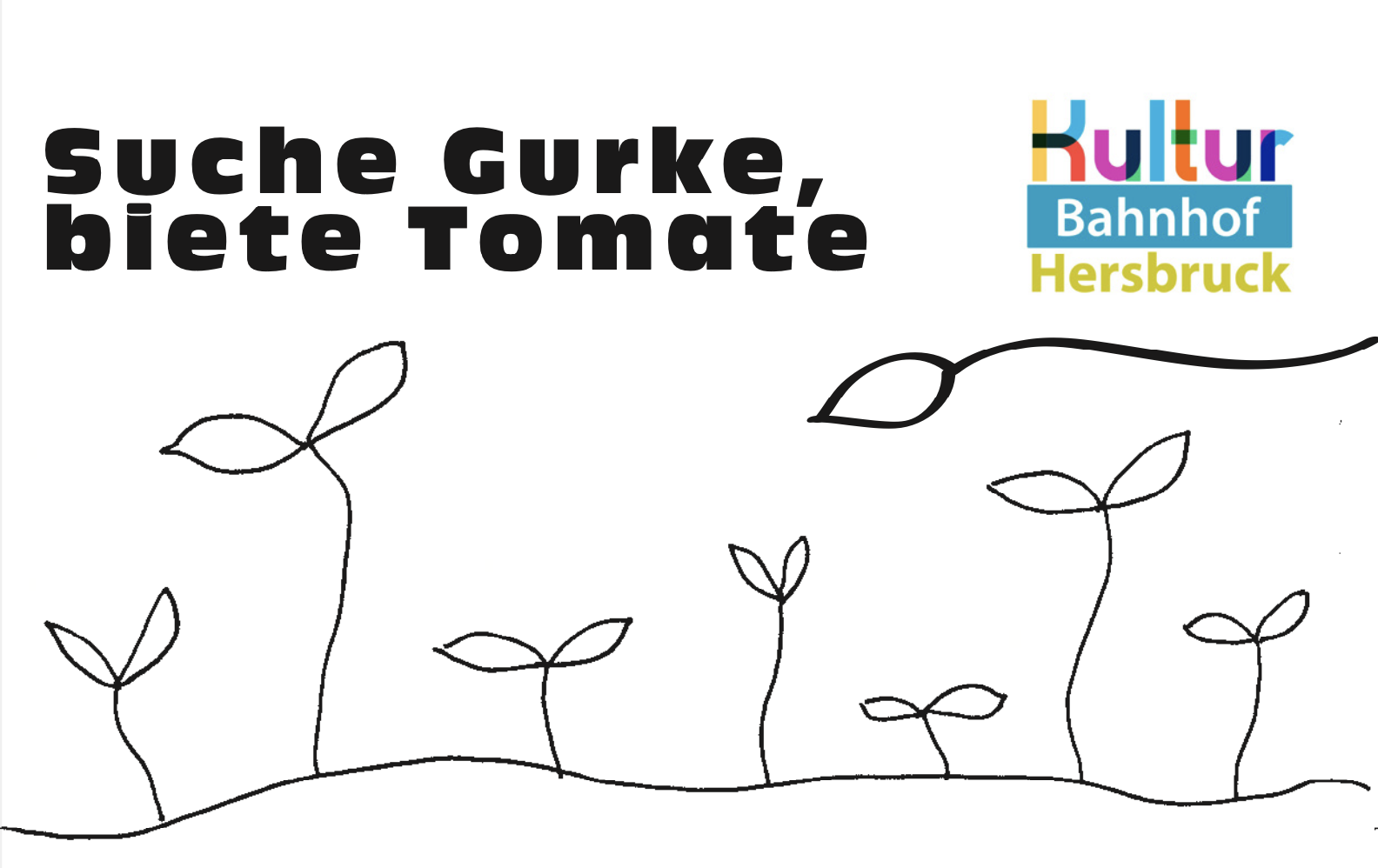 Zeichnung Keimlinge "Suche Gurke, biete Tomate"